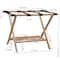 Household Essentials Fully Assembled Folding Luggage Rack with Shelf